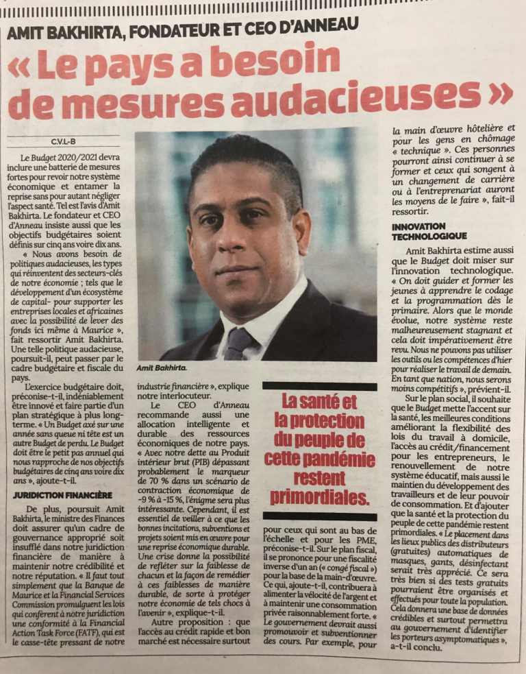 Le Defi Economie - Anneau - Budget - 03.06.2020- page 2