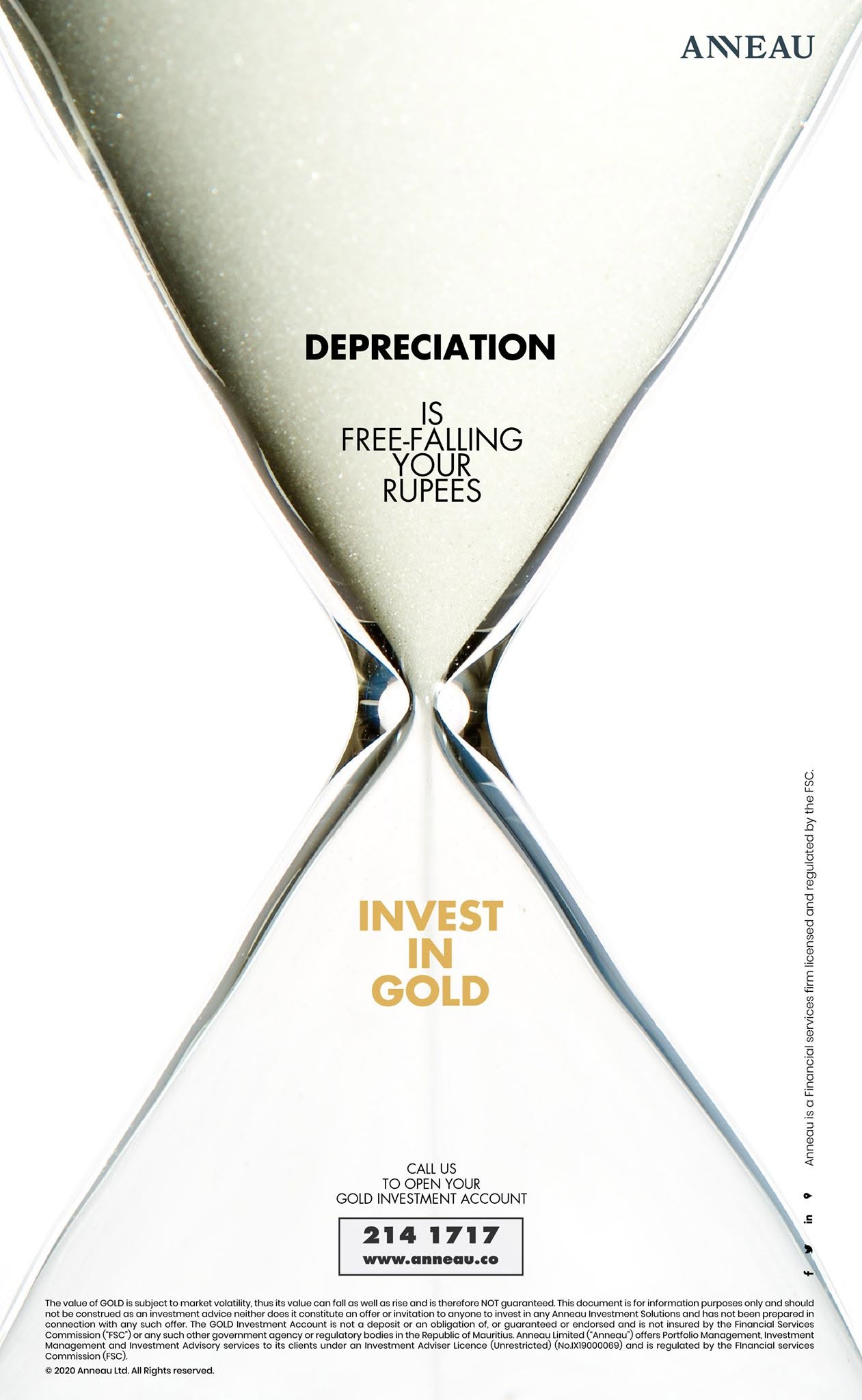 Depreciation is free falling your Rupees — ANNEAU historical artwork, 2020