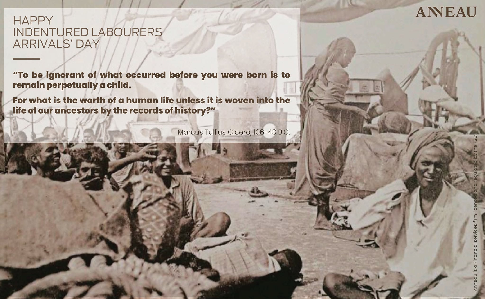 Indentured Labourers’ arrival day — ANNEAU historical artwork, 2020